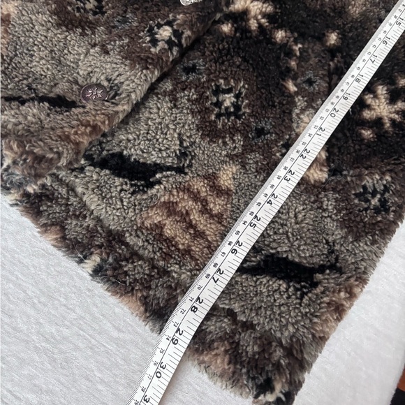 Vintage 90’s LL Bean Nordic Reindeer Button Front Fleece Jacket Size Small - Picture 13 of 15